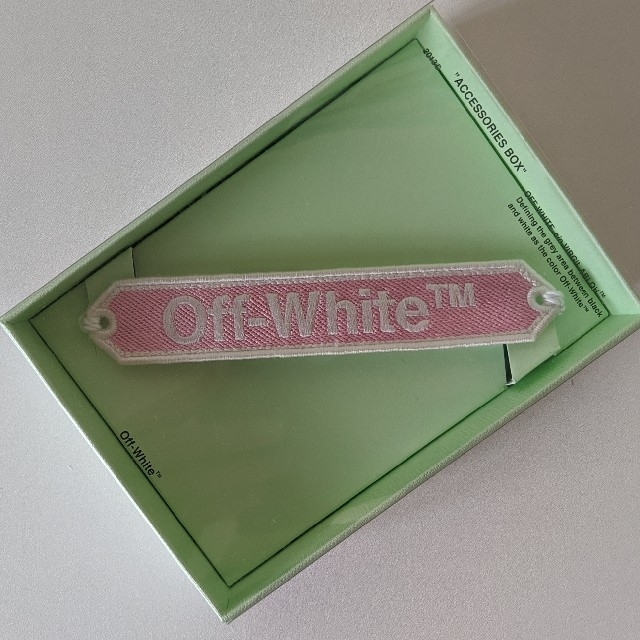 【新品】OFF-WHITE オフホワイト ブランドロゴ ブレスレット ピンク