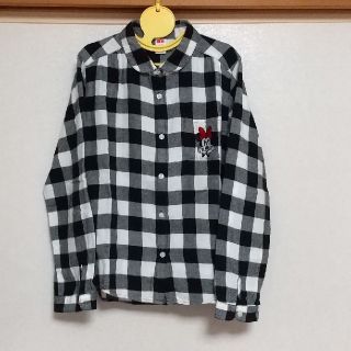 ユニクロ(UNIQLO)のユニクロ ギンガムチェックシャツ ミニーマウス ディズニー 140 長袖(カーディガン)