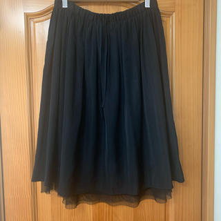 ユニクロ(UNIQLO)の[ぴゅーま様専用]リバーシブル　スカート　黒(ひざ丈スカート)