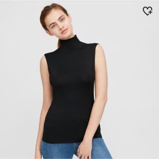 ユニクロ(UNIQLO)のUVカットハイネックT(ノースリーブ)(カットソー(半袖/袖なし))