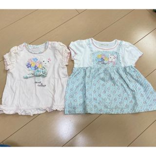 クーラクール(coeur a coeur)のcoeur a coeur  クーラクール　90cm  半袖　チュニック　女の子(Tシャツ/カットソー)