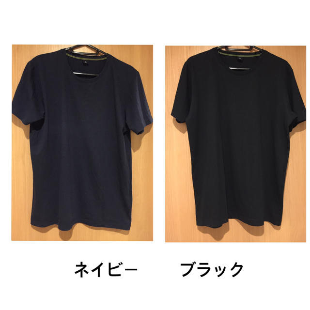 UNIQLO(ユニクロ)のユニクロ   UNIQLO クイック  ドライT  2枚セット ネイビーブラック メンズのトップス(Tシャツ/カットソー(半袖/袖なし))の商品写真