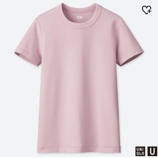 ユニクロ(UNIQLO)のユニクロ　クルーネックTシャツ　ライトパープル　Lサイズ(Tシャツ(半袖/袖なし))