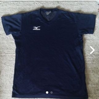 ミズノ(MIZUNO)のMIZUNO　VネックメッシュＴシャツ　ネイビー　LLサイズ(Tシャツ/カットソー(半袖/袖なし))