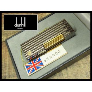 ダンヒル(Dunhill)の極美品 着火良好 定価5.9万 ダンヒル 竹模様 dロゴ ローラー ガスライター(タバコグッズ)