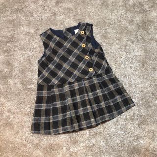 ザラキッズ(ZARA KIDS)のZARA baby チェック ワンピース 74(ワンピース)