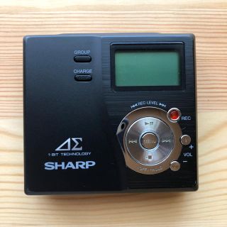 シャープ(SHARP)のSHARP MDレコーダー Auvi ブラック(ポータブルプレーヤー)