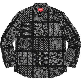 シュプリーム(Supreme)のMサイズ Supreme Paisley Grid Shirt Black(シャツ)