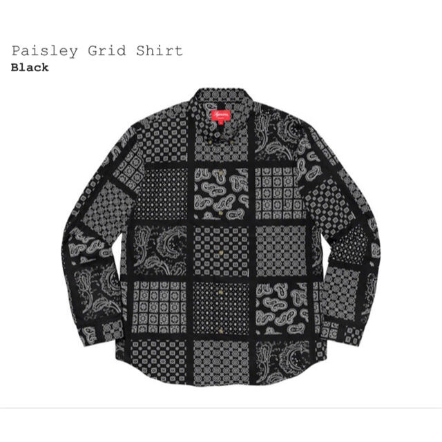 定価以下！supreme paisley grid shirt