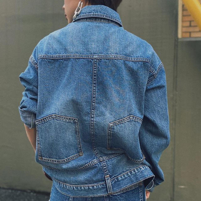 Ameri VINTAGE(アメリヴィンテージ)のパンダっぷる様専用UPSIDE DOWN DENIM SHIRT レディースのジャケット/アウター(Gジャン/デニムジャケット)の商品写真