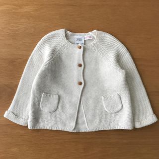 ザラキッズ(ZARA KIDS)の【ひとみ様専用】ZARA BABY  カーディガン 70  アイボリー(カーディガン/ボレロ)