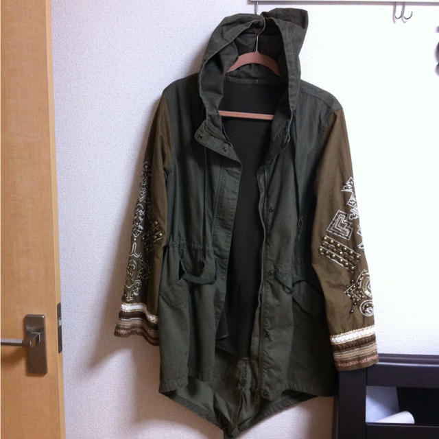 Ungrid(アングリッド)のUNGRID♡袖刺繍モッズコート レディースのジャケット/アウター(ミリタリージャケット)の商品写真