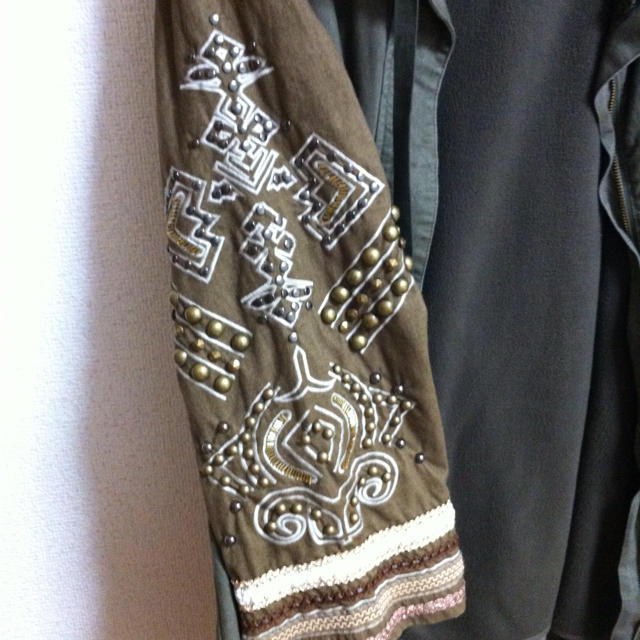 UNGRID♡袖刺繍モッズコートミリタリージャケット