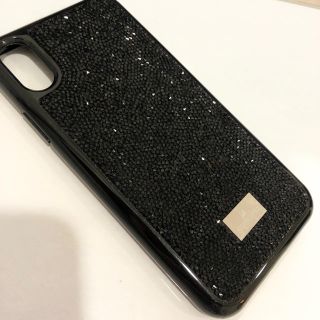 スワロフスキー(SWAROVSKI)のスワロフスキー　iphoneX XS ケース　ブラック　黒(iPhoneケース)