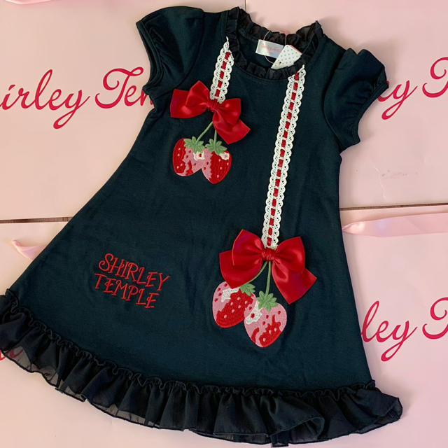 Shirley Temple(シャーリーテンプル)の🌸専用🌸シャーリーテンプル🎀カットソーワンピース🍓100センチ キッズ/ベビー/マタニティのキッズ服女の子用(90cm~)(ワンピース)の商品写真