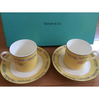 ティファニー(Tiffany & Co.)の TIFFANY&Co.ピンクチューリップ デミカップ＆ソーサー (グラス/カップ)