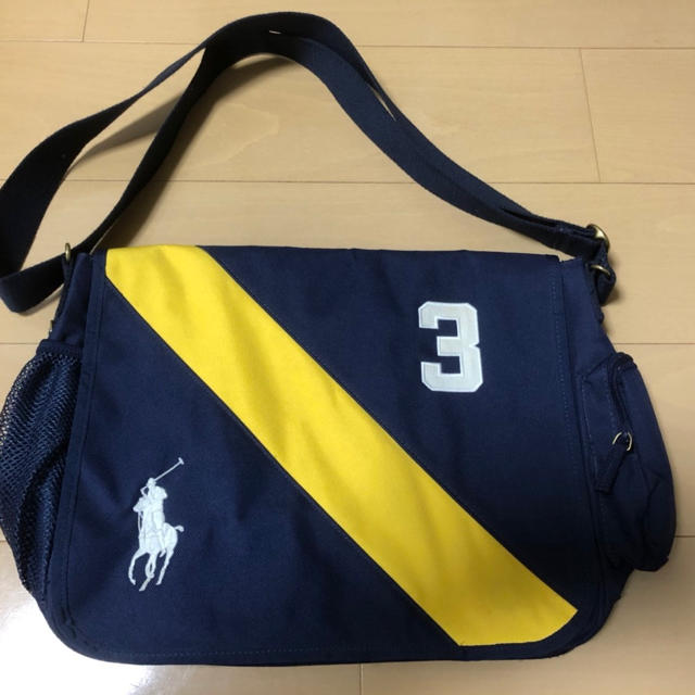 POLO RALPH LAUREN(ポロラルフローレン)のPOLOラルフローレン　ショルダーバッグ ネイビーイエロー メンズのバッグ(ショルダーバッグ)の商品写真