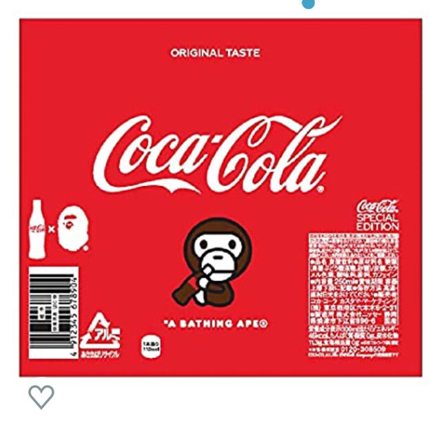 A BATHING APE(アベイシングエイプ)のコカコーラ 2020 BAPEマイロデザイン スリムボトル 250ml ×3本 食品/飲料/酒の飲料(ソフトドリンク)の商品写真