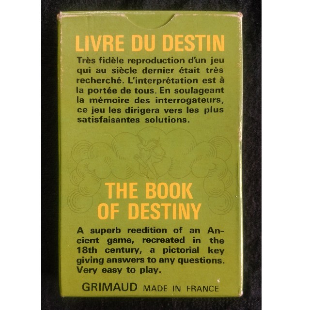 当時物 未使用品 タロットカード フランス製 LIVRE DU DESTIN