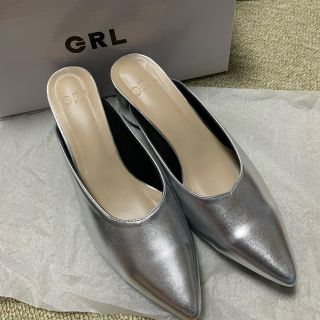 グレイル(GRL)のGRL シルバー サンダル 24.5cm(サンダル)