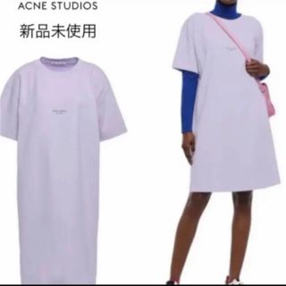 アクネ(ACNE)のアクネストゥディオズ Acne Studios ロゴ Tシャツワンピ XS(Tシャツ(半袖/袖なし))