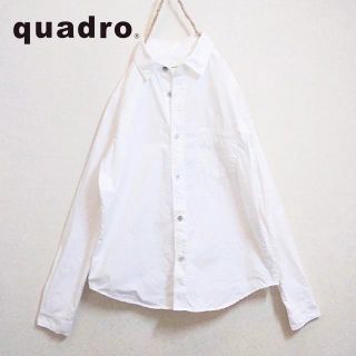 クアドロ(QUADRO)のquadro✨クオドロ 貝殻ボタン高密度ダンプ レギュラーシャツ シロ(シャツ/ブラウス(長袖/七分))