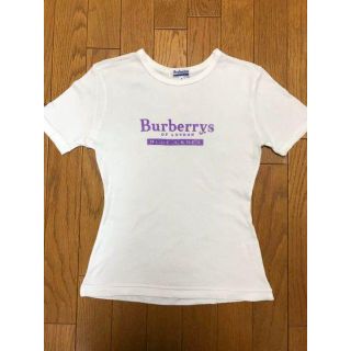 バーバリーブルーレーベル(BURBERRY BLUE LABEL)の【美品】バーバリーブルーレーベル　ブランドロゴTシャツ半袖カットソーM(Tシャツ(半袖/袖なし))