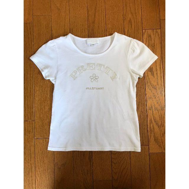 JILLSTUART(ジルスチュアート)の【美品】ジルスチュアート　ブランドロゴTシャツ半袖カットソーS レディースのトップス(Tシャツ(半袖/袖なし))の商品写真