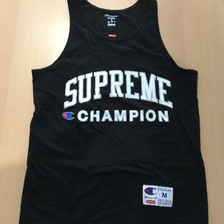 シュプリーム(Supreme)のSupreme × Champion Tank Top ブラック 黒［M］(タンクトップ)