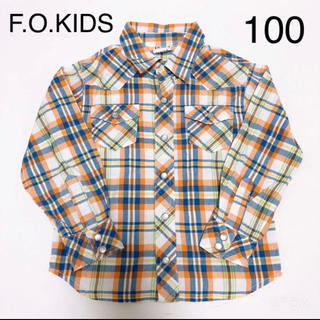 エフオーキッズ(F.O.KIDS)のチェックシャツ(100)(Tシャツ/カットソー)