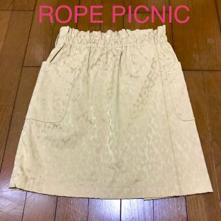 ロペピクニック(Rope' Picnic)の★美品★ROPE PICNIC レオパード ヒョウ柄 スカート ラップ風スカート(ひざ丈スカート)