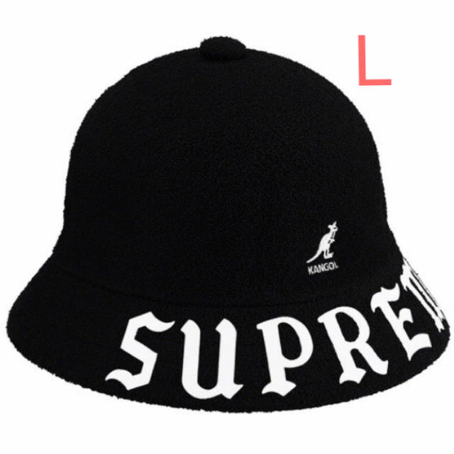 Supreme Kangol Bermuda Casual Hat 黒帽子