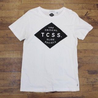 ティーシーエスエス TCSS プリント Tシャツ L 白 ホワイト メンズ(Tシャツ/カットソー(半袖/袖なし))