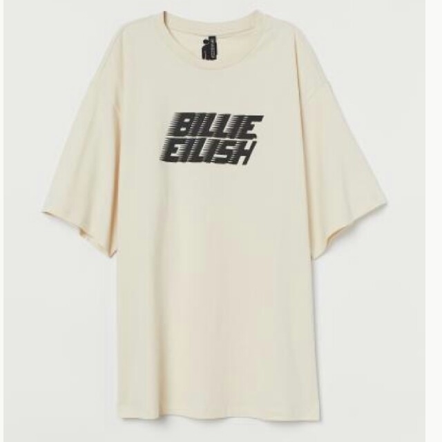 H&M(エイチアンドエム)のBillie Eilish Tシャツ ホワイトベージュ メンズのトップス(Tシャツ/カットソー(半袖/袖なし))の商品写真