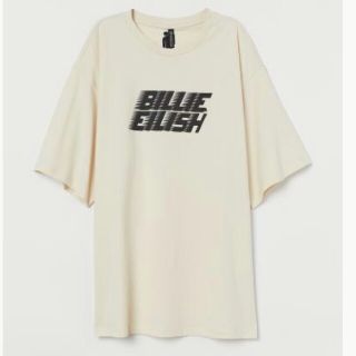 エイチアンドエム(H&M)のBillie Eilish Tシャツ ホワイトベージュ(Tシャツ/カットソー(半袖/袖なし))