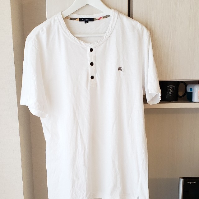 BURBERRY(バーバリー)のBURBERRY LONDON  sizeLL ヘンリーネックシャツ メンズのトップス(Tシャツ/カットソー(半袖/袖なし))の商品写真