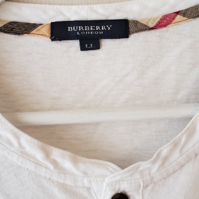 BURBERRY(バーバリー)のBURBERRY LONDON  sizeLL ヘンリーネックシャツ メンズのトップス(Tシャツ/カットソー(半袖/袖なし))の商品写真