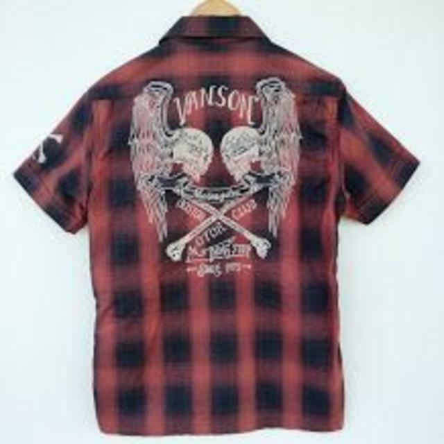 VANSON(バンソン)のVANSON バンソン 半袖 刺繍 シャツ S メンズのトップス(シャツ)の商品写真