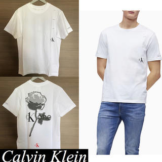 カルバンクライン(Calvin Klein)の【訳あり新品】カルバンクライン　CK One ローズ柄　Tシャツ　半袖　XS(Tシャツ/カットソー(半袖/袖なし))