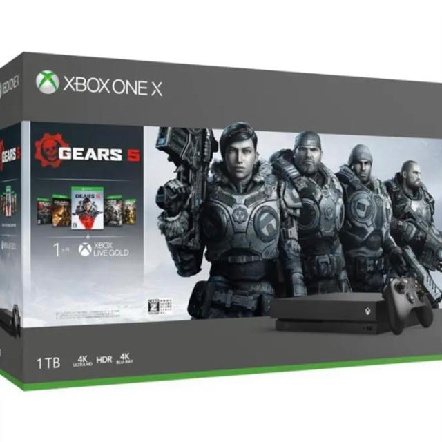 Xbox(エックスボックス)のXbox One X (Gears 5 同梱版) エンタメ/ホビーのゲームソフト/ゲーム機本体(家庭用ゲーム機本体)の商品写真