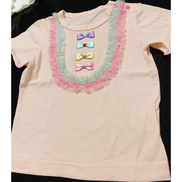 fafa(フェフェ)のパンパンチュチュ⭐︎リボンTシャツ キッズ/ベビー/マタニティのキッズ服女の子用(90cm~)(Tシャツ/カットソー)の商品写真