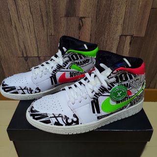 nike air jordan 1 mid all over logos