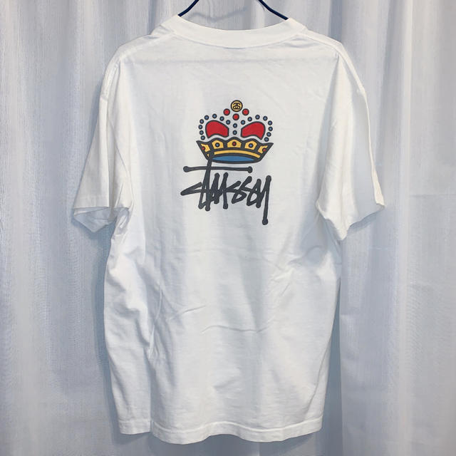 STUSSY◆90s/old stussy/Tシャツ/クラウン/王冠/Sクラウン