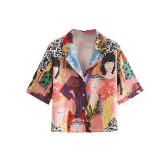 ザラ(ZARA)の1711＊S/S レトロvintage調シャツ(シャツ/ブラウス(半袖/袖なし))