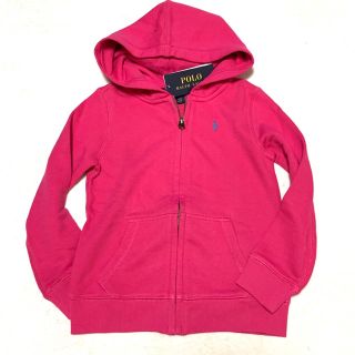 ポロラルフローレン(POLO RALPH LAUREN)の6/120 ピンク 新品 DRAPEY TERRY フルジップ パーカー(ジャケット/上着)