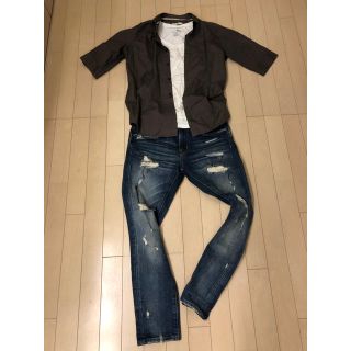 ザラ(ZARA)の3点 ZARA スキニー・HARAのシャツ・A&Eのタンクトップ(デニム/ジーンズ)