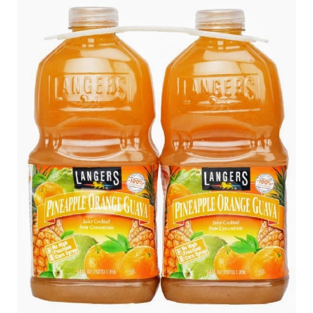 コストコ(コストコ)のコストコ　ランガース　パイナップルオレンジグァバ飲料 1.89L x 2 食品/飲料/酒の飲料(ソフトドリンク)の商品写真