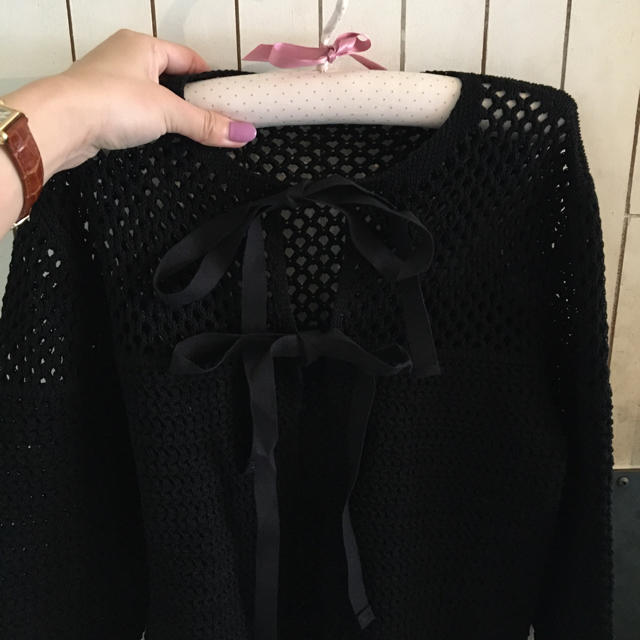 PRADA(プラダ)のPRADA cotton ribbon cardigan. レディースのトップス(カーディガン)の商品写真