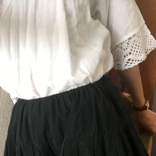 クロエ(Chloe)のChloé black flare skirt.(ひざ丈スカート)