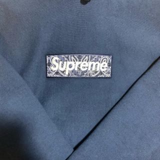 シュプリーム(Supreme)のsupreme  bandana box logo hooded navy(パーカー)